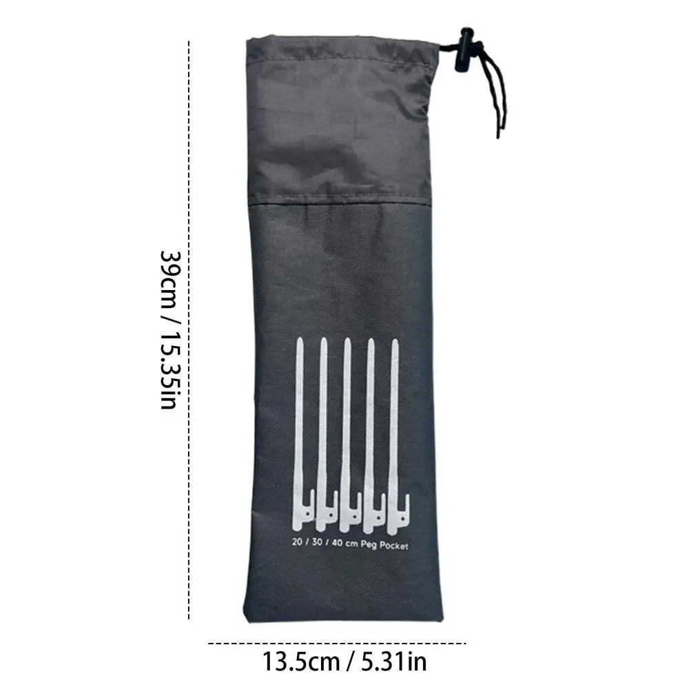 Description Picture 3 of item20/30/40CM Tent Nail Bag Portable Outdoor Camping Tent Pegs Nail Stakes Storage Drawstring Bag Case Pouch For Picnic Floor Nail