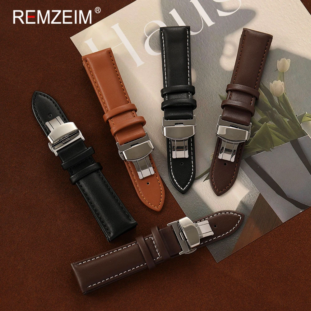 Men's Watch Strap with Butterfly Buckle - Comfortable & Durable for Everyday Wear