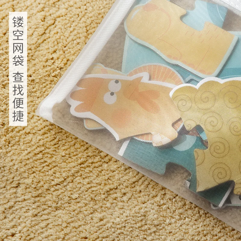 Transparent zippered toy storage bag 4