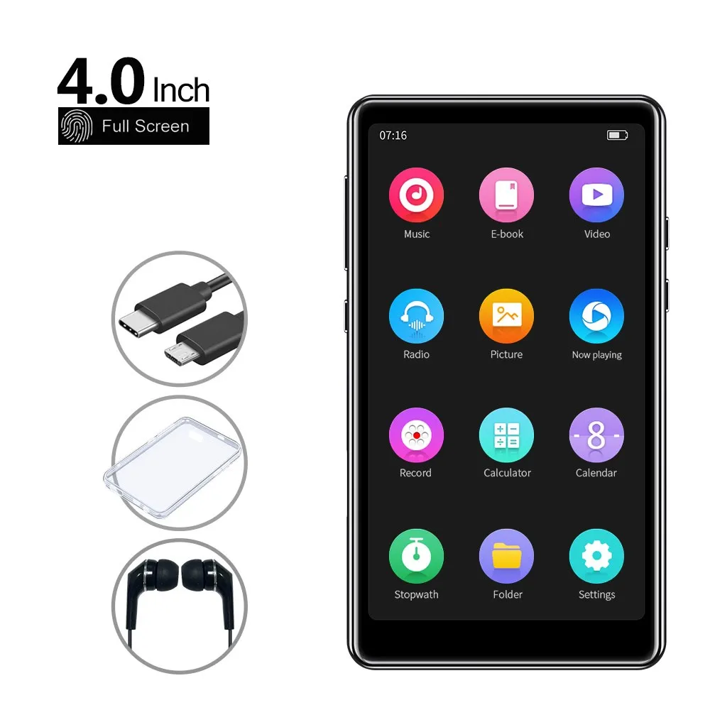

M1 MP3 Player Support Bluetooth 5.0 with High Resolution and Full Touch Screen Built-in Speaker HiFi Lossless Sound Rushed