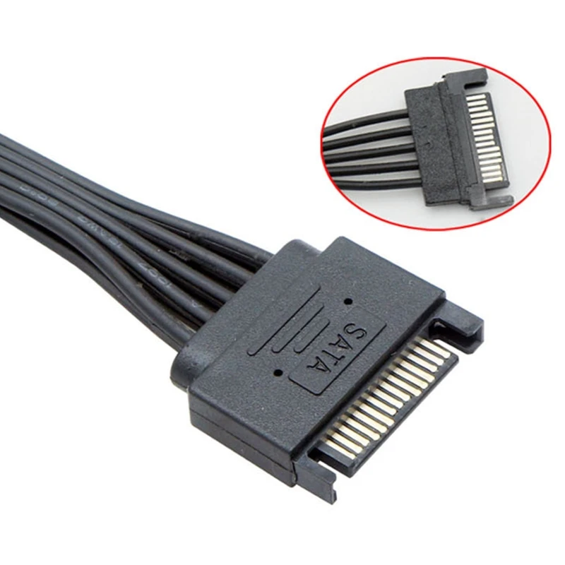Power y Divisor Adaptador de Cabo m f Serial Ata Adaptador de Divisor de Cabo de Alimentação 896f - Imagem 4