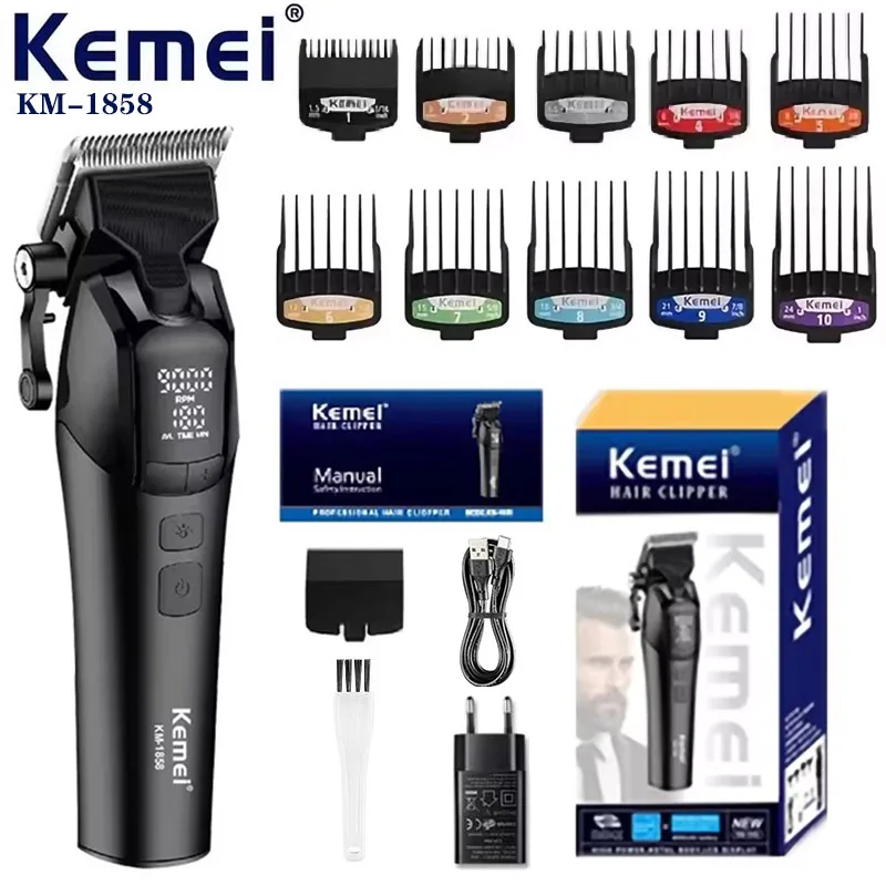 KEMEI 1858 DLC Blade Electric Hair Clipper Professional