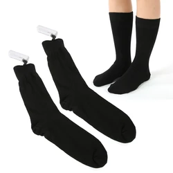 1Pair USB Rechargeable Heated Socks for Men & Women 3 Temperatures Outdoor Warm Winter Sock Protector Protect Against Cold Black