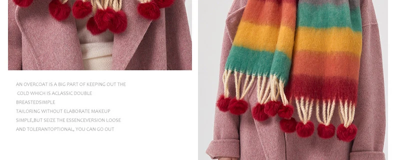 Damen-Wickelschal mit Kaschmirgefühl, groß, farbig, kariert, dicker, weicher, großer, warmer Winterschal_voghion.com