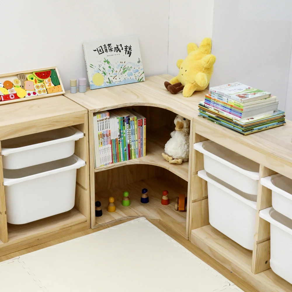 Wooden Toy Storage Bedroom Cabinet Bookshelves Display Book Cabinet Storage Wooden Bookshelf Small Spaces Shelf