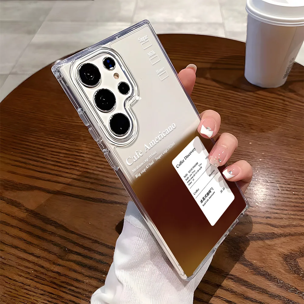 Transparent Shockproof Soft Silicon Coffee Phone Case
