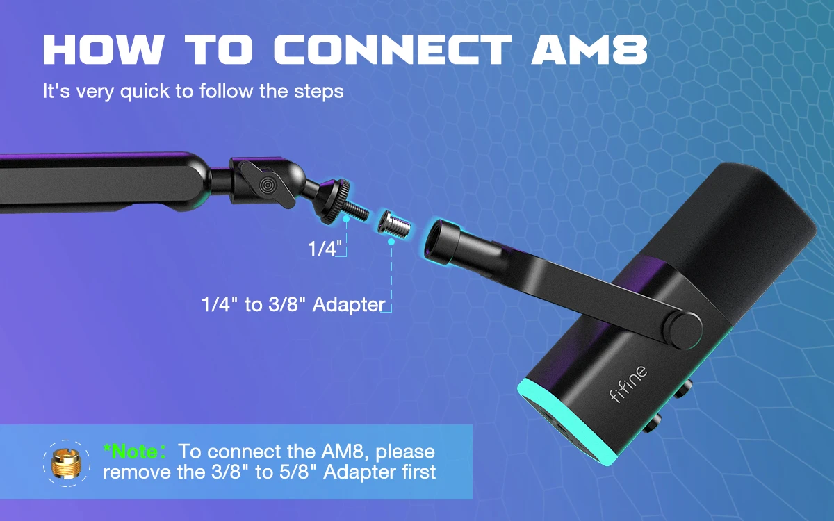 FIFINE, Suspensão Boom, Gerenciamento de cabos, Suporte