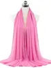 Nouveau foulard en mousseline uni pour femme, prêt-à-porter, hijab instantané, châle musulman, hijabs islamiques, écharpe arabe, foulards pour la tête