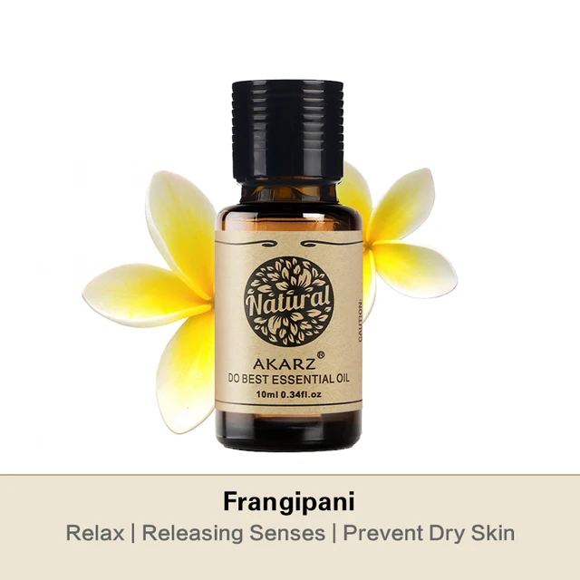 AKARZ Frangipani Essential Oil Natural Aromatherapy Relax Releasing Senses Prevent Dry Skin