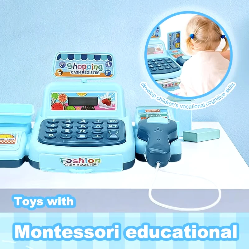 Simulation shopping cash house toys supermarket cashier toys cash register playset
