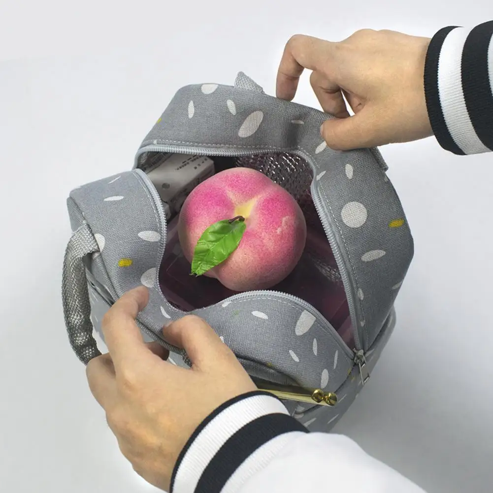 

Защита от пятен, вместительная изолированная сумка для ланча с водонепроницаемой фольгированной подкладкой, несколькими карманами, герметичная застежка-молния для работы