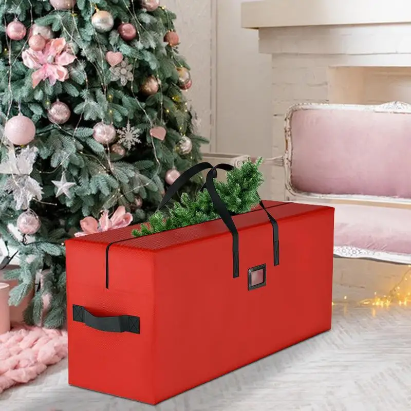 Christmas Tree Storage Bag Large Size Tree Bag Solid Handle Ornament Storage Box Dust-Proof Christmas Box Artificial christmas tree storage bag