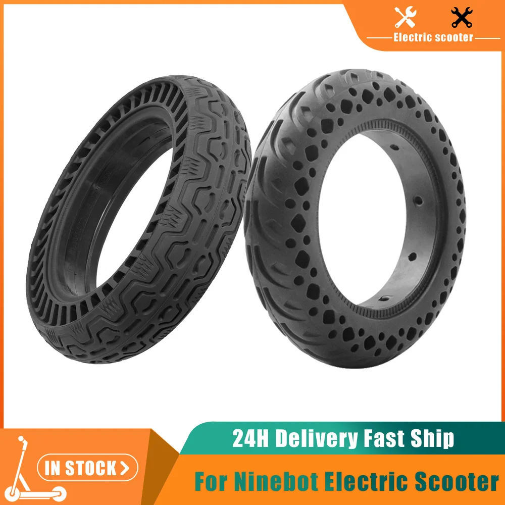 

60/70-6.5 Solid Tyre For Ninebot Max G30 Electric Scooter Replace Tire 10inch 10x2.5 Rubber Honeycomb Tires KickScooter Parts