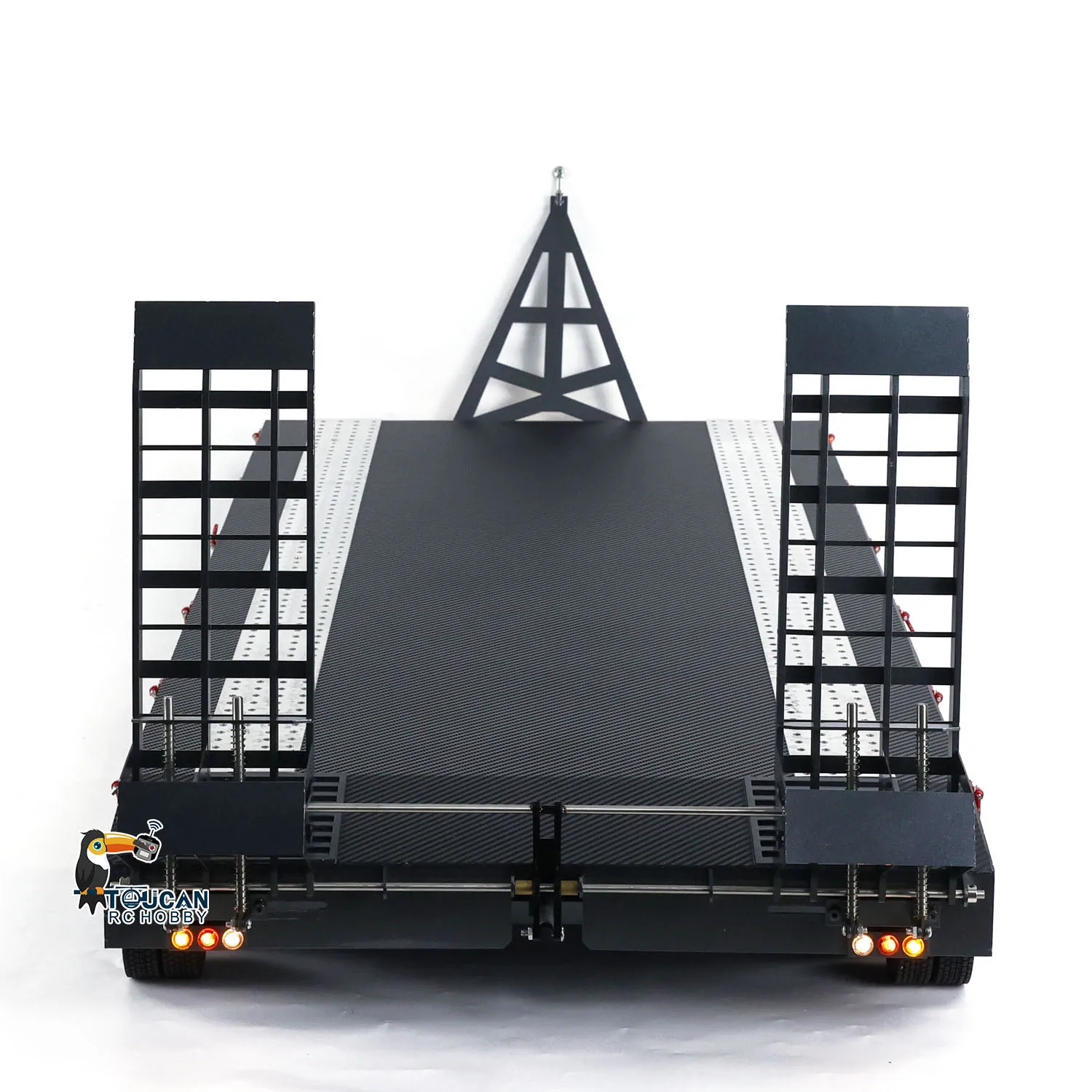 Spare Parts Metal 6 Axles Full Trailer for Toys 1/10 1/8 1/7 RC Car 1/14 1/12 Hydraulic Tractor Trucks Vehicle TH24277 5