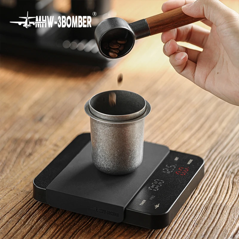 MHW-3BOMBER Digital Coffee Scale with Timer & Silicone Mat 0.1g High  Precision Kitchen Scales USB Charging Home Accessories - AliExpress