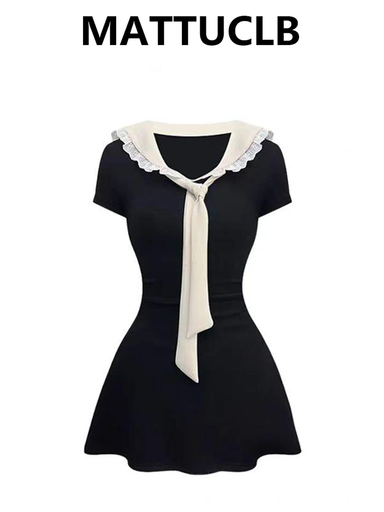 slim fit dress slacks A Line V Neck Short Black Lace Prom Dresses, Black Short Formal Dresse –  jbydress main image 1