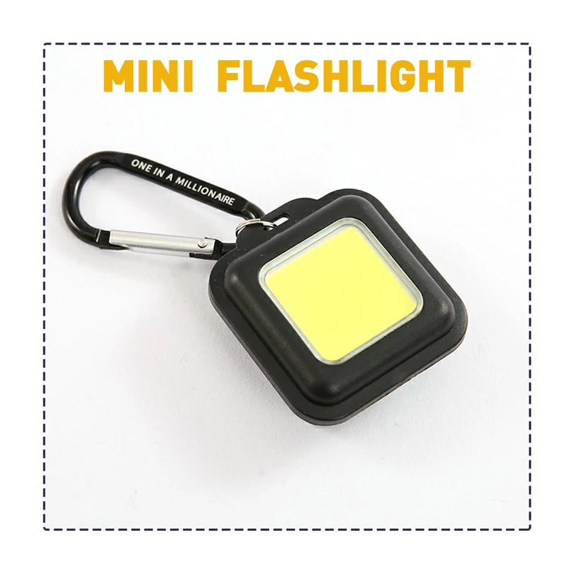 Mini LED COB Flashlight waterproof Portable keychain Torch light camping lamz 8 