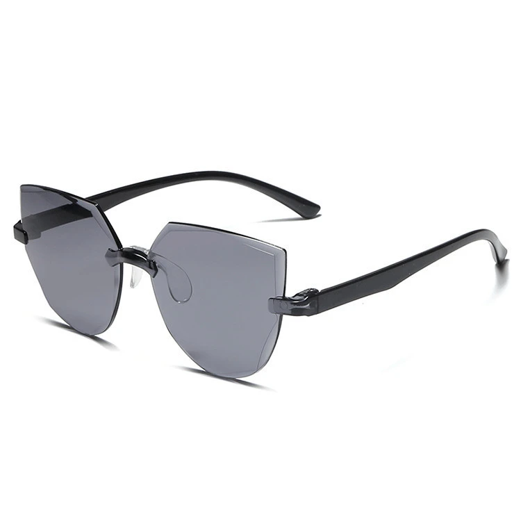 Women's Sunglasses Transparent Candy Colour Frameless Shades_voghion.com