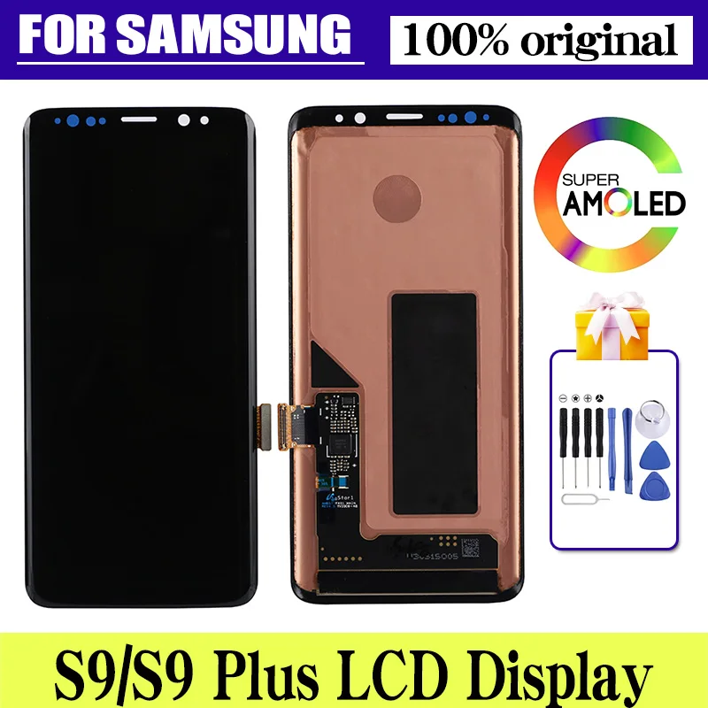 

Original Super Amoled Display for SAMSUNG Galaxy S9 G960 G960F S9 Plus G965 G965F LCD Touch Screen Digitizer Assembly