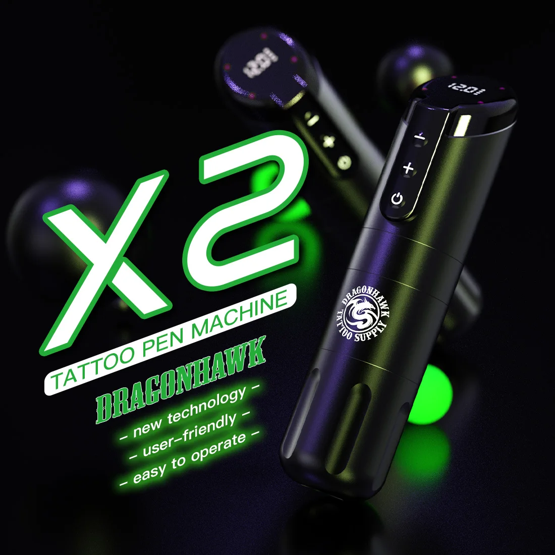 Dragonhawk x2-ワイヤレスタトゥーマシン,ペン,aliexpress
