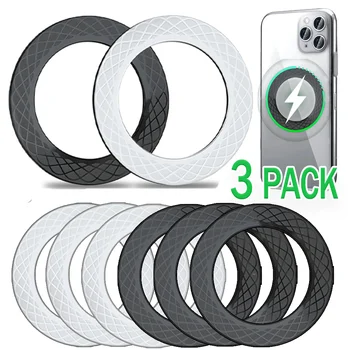 1-3pcs Magnetic Ring for Magsafe Wireless Charger Sticker Rings Magnet Desktop Car Phone Holder for IPhone 17 16 15 14 Android 1