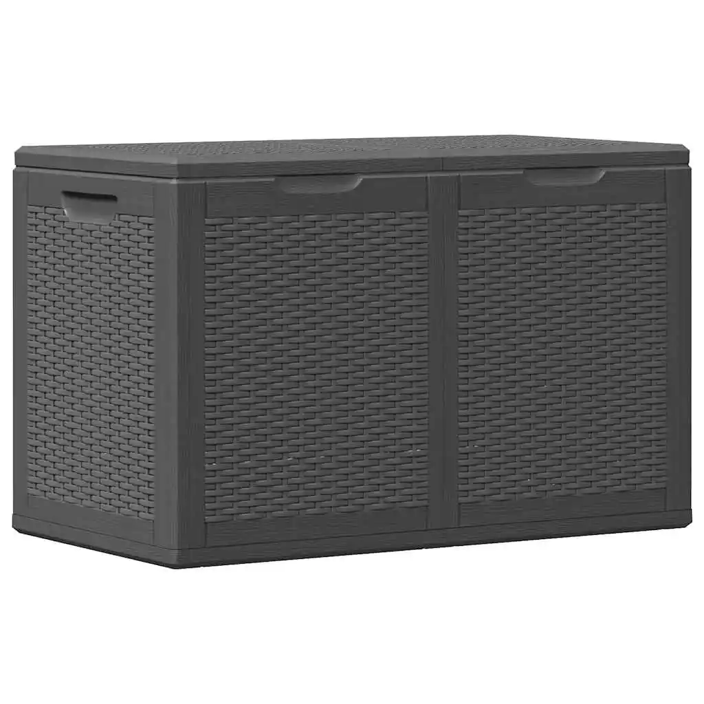 Garten-Aufbewahrungsbox 180L Schwarz PP Outdoor-Aufbewahrung für Werkzeuge und Kissen – Detail 6