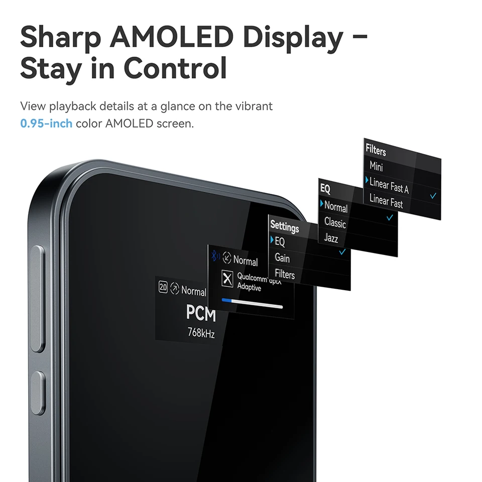 Khadas Tea Pro ポータブルヘッドホンアンプ 磁気/0.95インチ