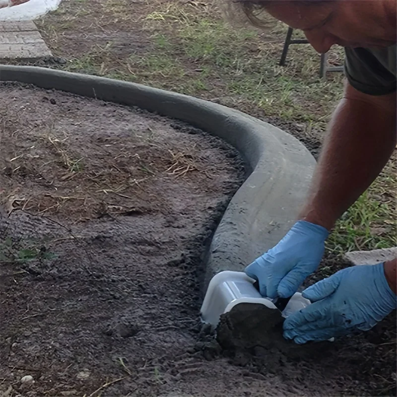 Garden wall concrete application shaping tool, garden homemade concrete fence tool, beach sand stacking tool
