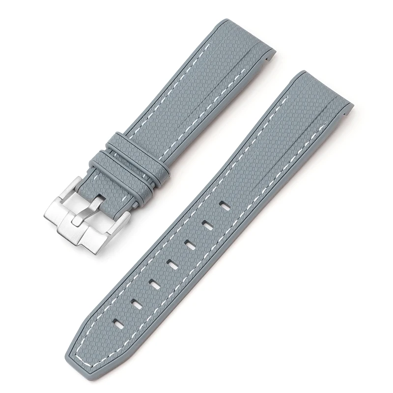Premium 20mm Rubber Silicone Watch Band - Curved End Wrist Bracelet