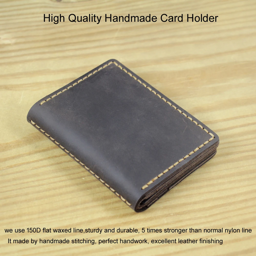 Premium Handmade Vintage Leather Card Holder and Wallet Sleeve
