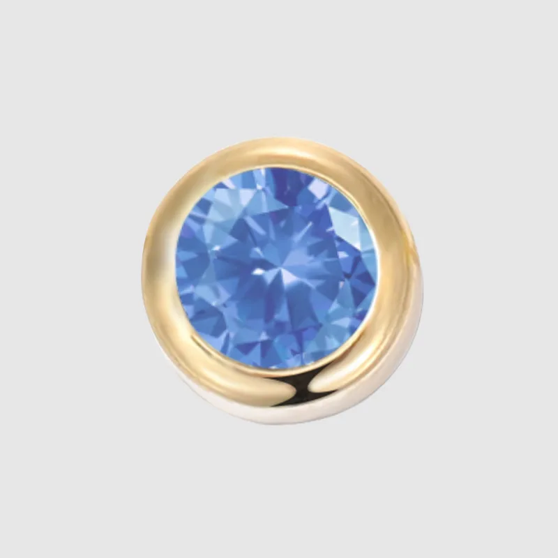 ZHENL 6MM Bunter Zirkon DIY Charm-Anhänger Damen Runder Edelstahl Vielseitiges Accessoire Täglicher Schmuck Geburtsstein – Detail 3