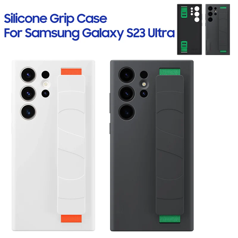 Funda de silicona líquida para Samsung Galaxy S23 Ultra, funda a prueba de  golpes Galaxy S23 Ultra con correa para la muñeca
