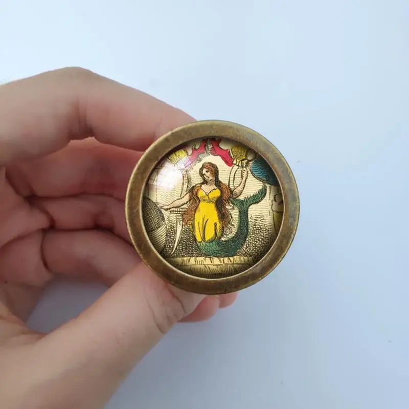 Dresser Knobs, Pull Glass Cabochon Knob