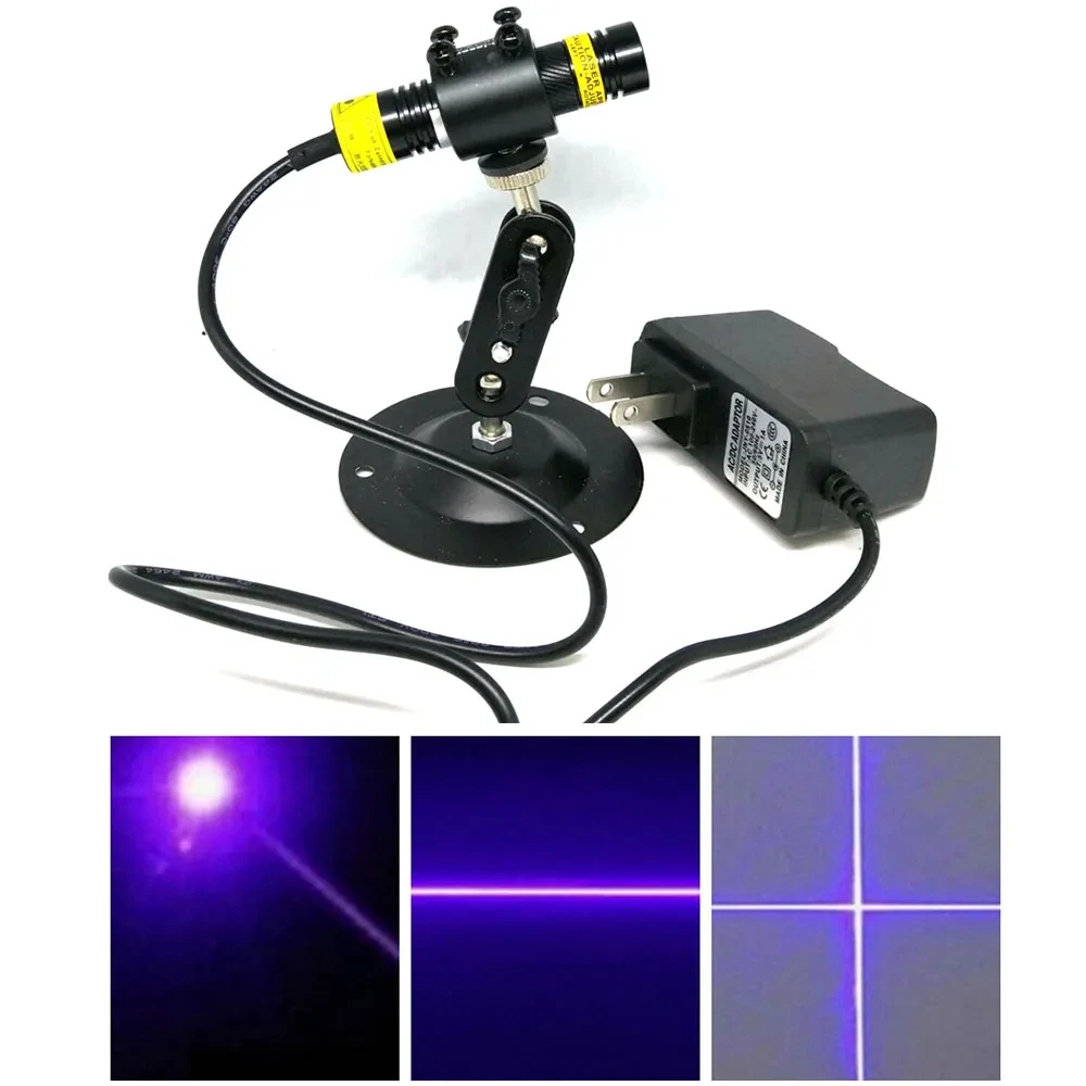 16x68mm Focusable 405nm 100mw/200mw/300mw Violet Blue Laser Module W/ Adjustable Dot/ Line/ Cross Heads 16x68mm focusable 405nm 100mw 200mw 300mw violet blue laser module w adjustable dot line cross heads 5v power holder heatsink