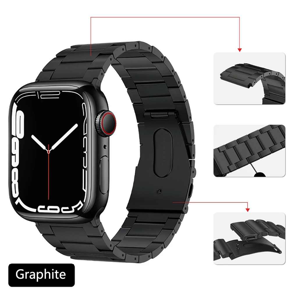 Titanium Metal Strap for Apple Watch Ultra 49mm Lightweight bracelet wristband iWatch 8 7 6 5 4 SE 45mm 41mm 44mm 42mm 40mm 38mm