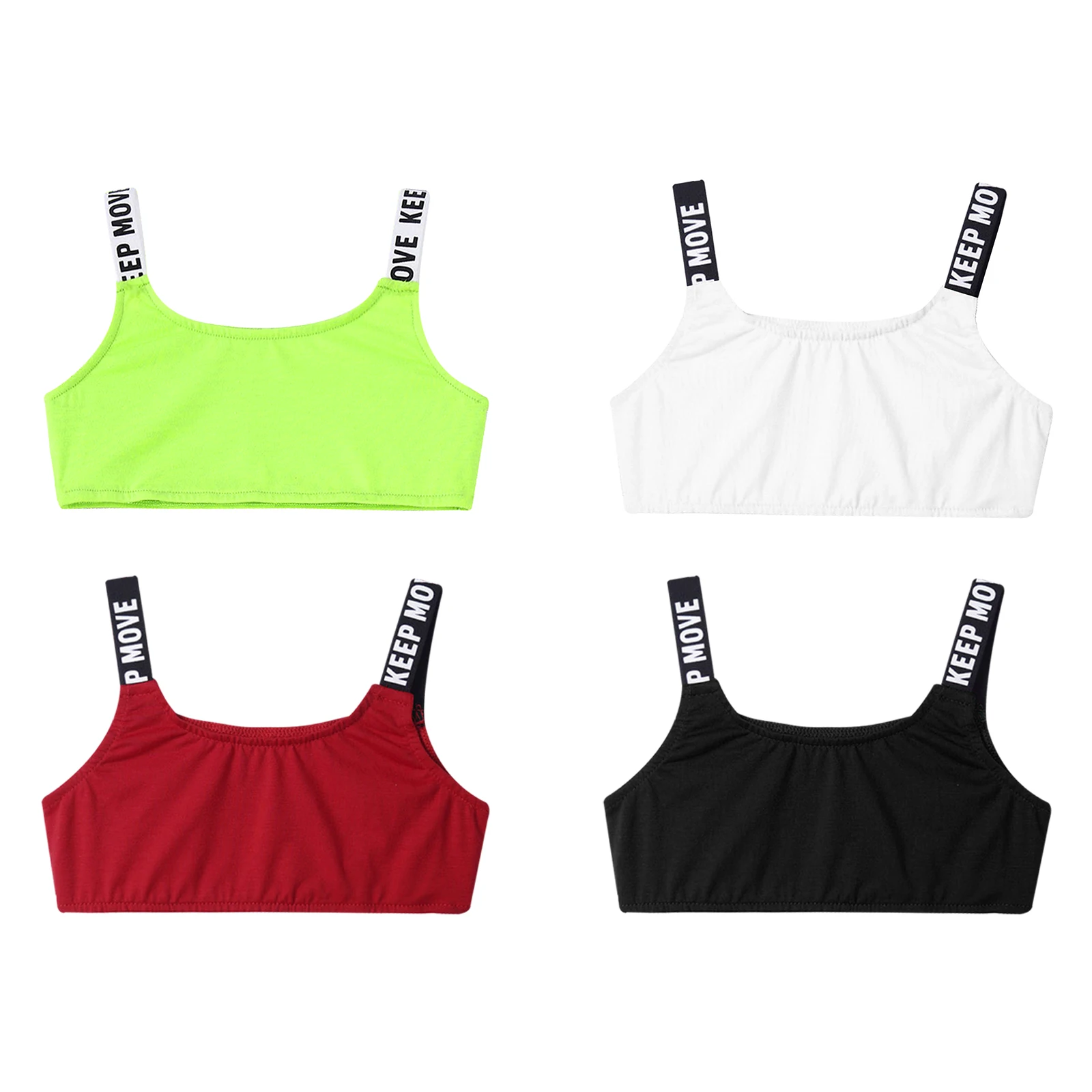 Fashion Girl's Crop Top Kids Letters Print Straps Vests Children's Tank Tops for Girl Workout Gym Yoga Sports Clothes Sportswear