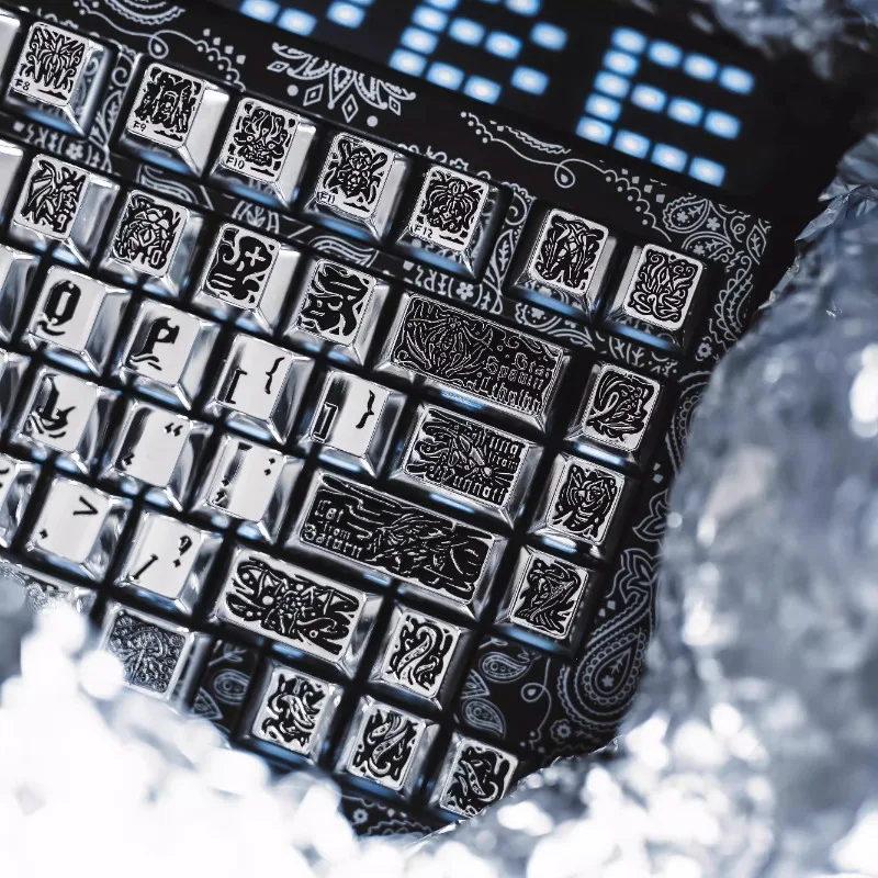 금속 키 캡 아연 합금 조각 공정 체리 프로필 Artisan Keycap 지원 AZOTH EX AngryMiao/Wooting 기계식 키보드