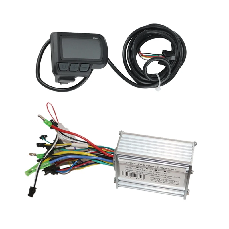 

36V 48V 52V 60V 350W 18A Brushless DC Motor Controller Ebike Controller EN06 LCD Display Speedometer