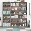 6 Tier Bookcase Standard Display Bookshelf E1 Grade Wood Home Living Room Office Storage Organizer Dark Oak Finish Stable 4