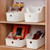 1pcCabinet storage box kitchen home sorting sundries sink storage basket storage basket cosmetics tabletop box 1