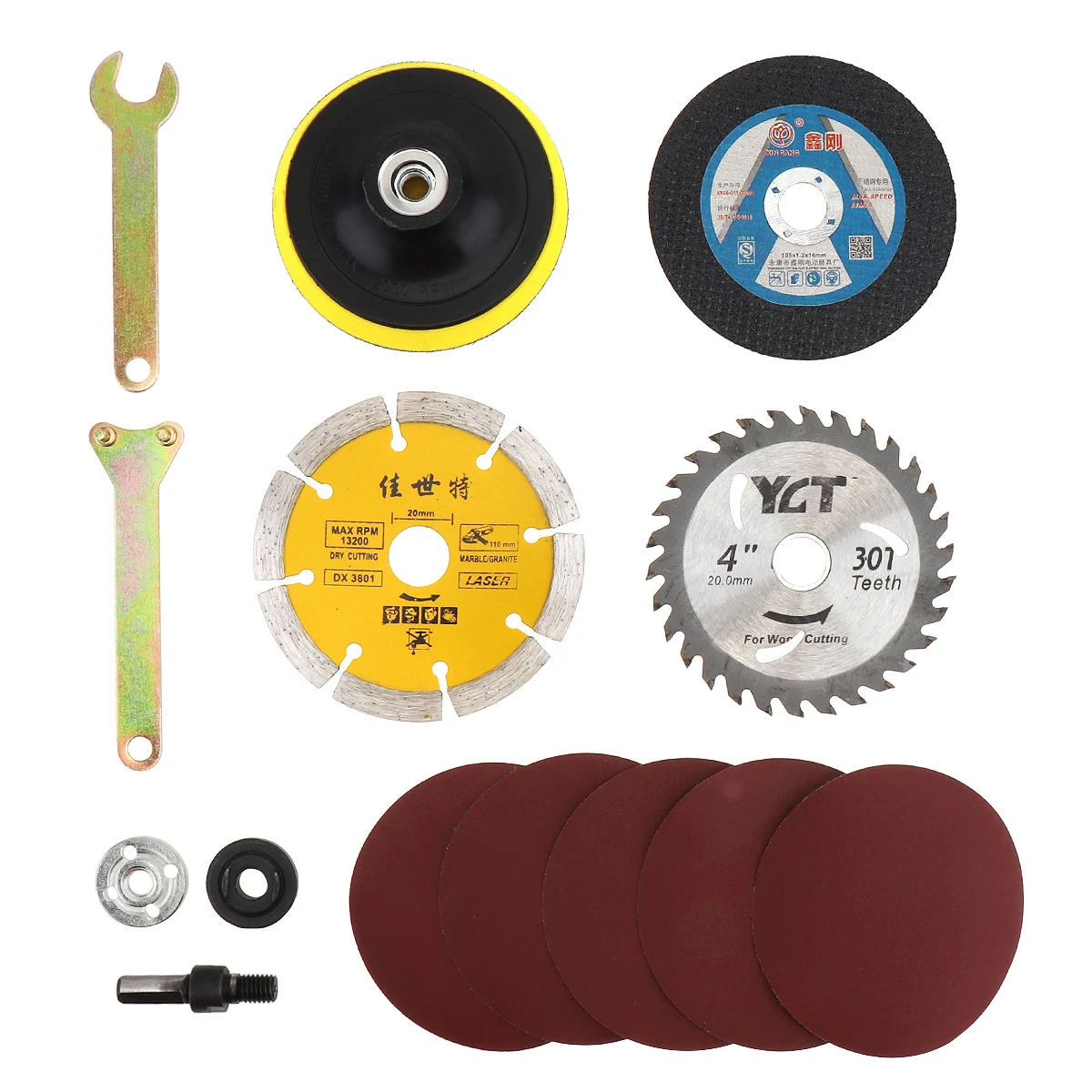 

14pcs/set Multifunctional Electric Drill Cutting Conversion Angle Grinder Suit with Conversion Shank and Metal Cutting Blades