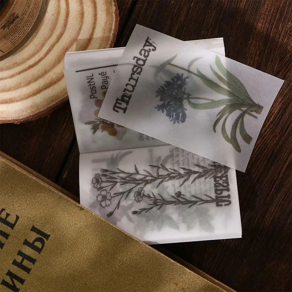 50pcs scrapbooking scrapbook plant aesthetic paper craft paper sheets journaling supplies post card cardcoard scrapbook paper