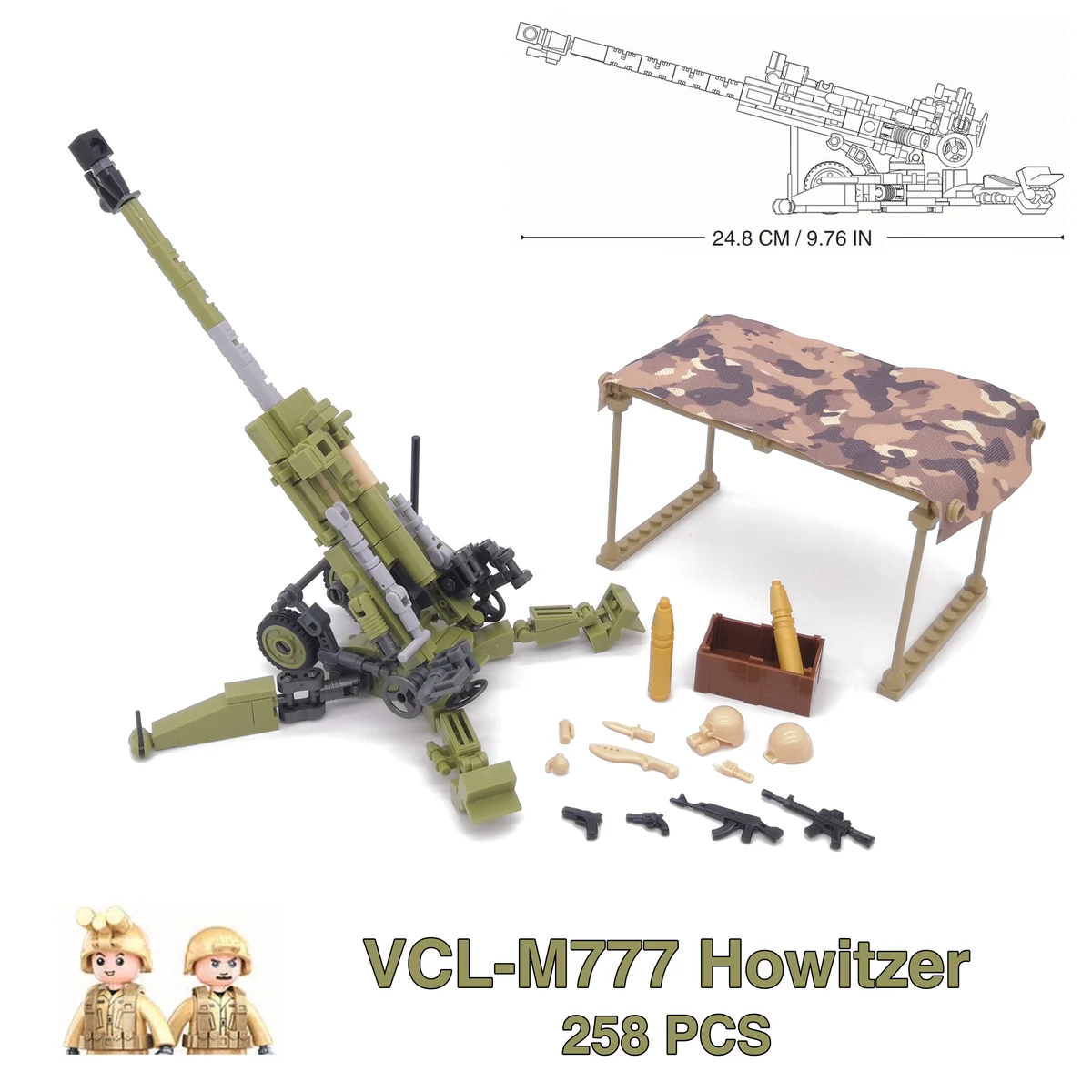Military Armored Hummer Stryker Tank Car US Russia Army Modern War Soldier Weapons Model Building Blocks Brick Children Kid Toys — view 5