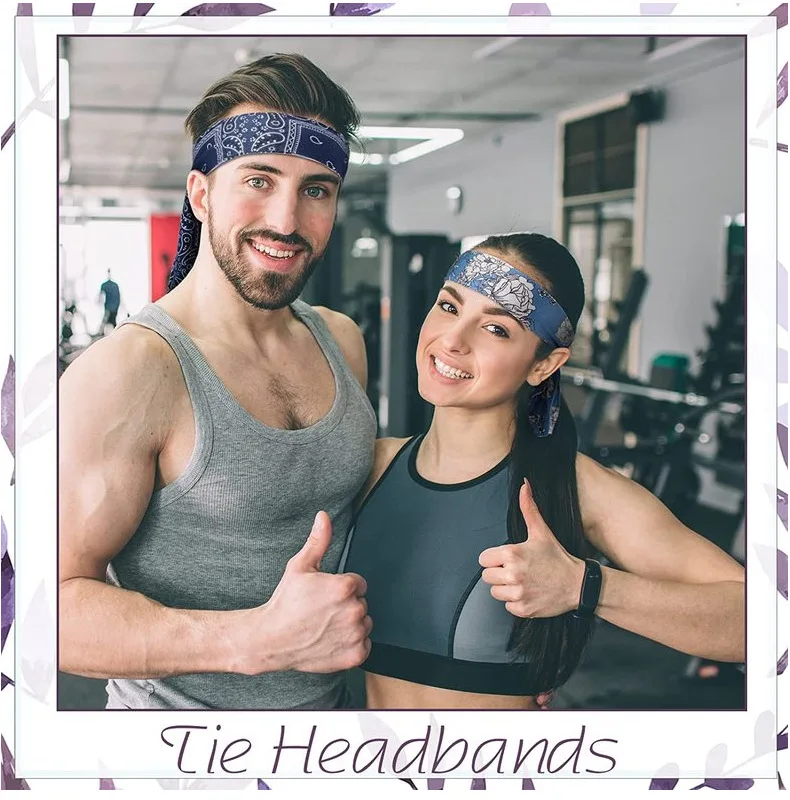Description Picture 4 of itemSport Headbands Men Bike Cycling Running Sweatband Fitness Jogging Tennis Yoga Gym Headscarf Women Head Sweat Hair Band Bandage