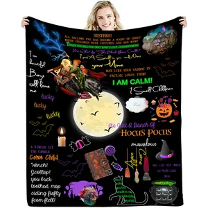 Halloween Pumpkin Ghost Blanket Sofa Bed Blanket Super Soft Warm Flannel Blanket Kids Gift Bedding 150x200cm Throw