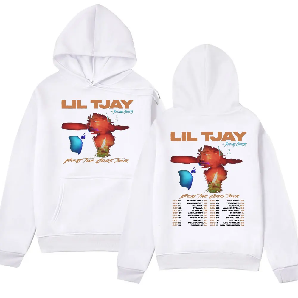 Rapper Lil Tjay Beat The Odds Tour Concert Hoodie Men's Women's Oversized Long Sleeve Hoodies Winter Fleece Sweatshirt Pullover