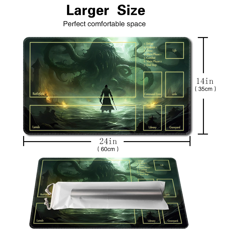 Necroslayer- Board Game TCG Playmat Table Mat Game Size 60X35 CM Mousepad Compatible for MTG CCG