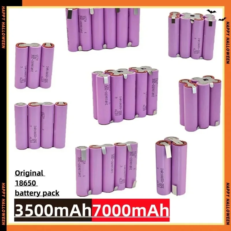 18650 Battery Pack 2S1P-6S2P 18650 35E 3500mAh 7000mAh 7.4V 12.6V 14.8V 18V 25.2V 29.6V for Screwdriver Batteries Weld