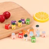 8pcs 1:12 Miniatures Dollhouse Jams Model Furniture Kitchen Accessories For Doll House Decor Kids Pretend Play Toys Gift 2