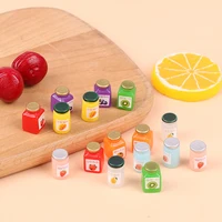 8pcs 1:12 Miniatures Dollhouse Jams Model Furniture Kitchen Accessories For Doll House Decor Kids Pretend Play Toys Gift 2